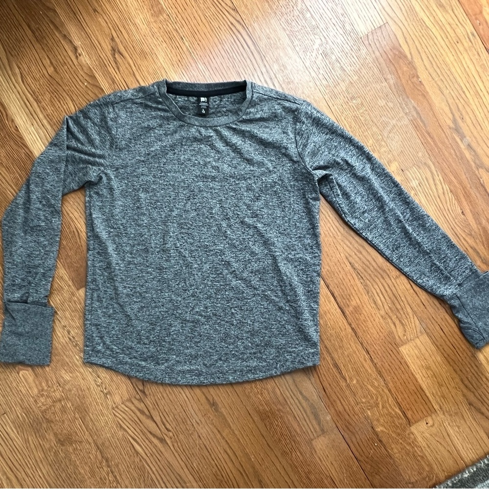 Athleta Girl long sleeved top.  Size 12. Charcoal gray. Like new condition.